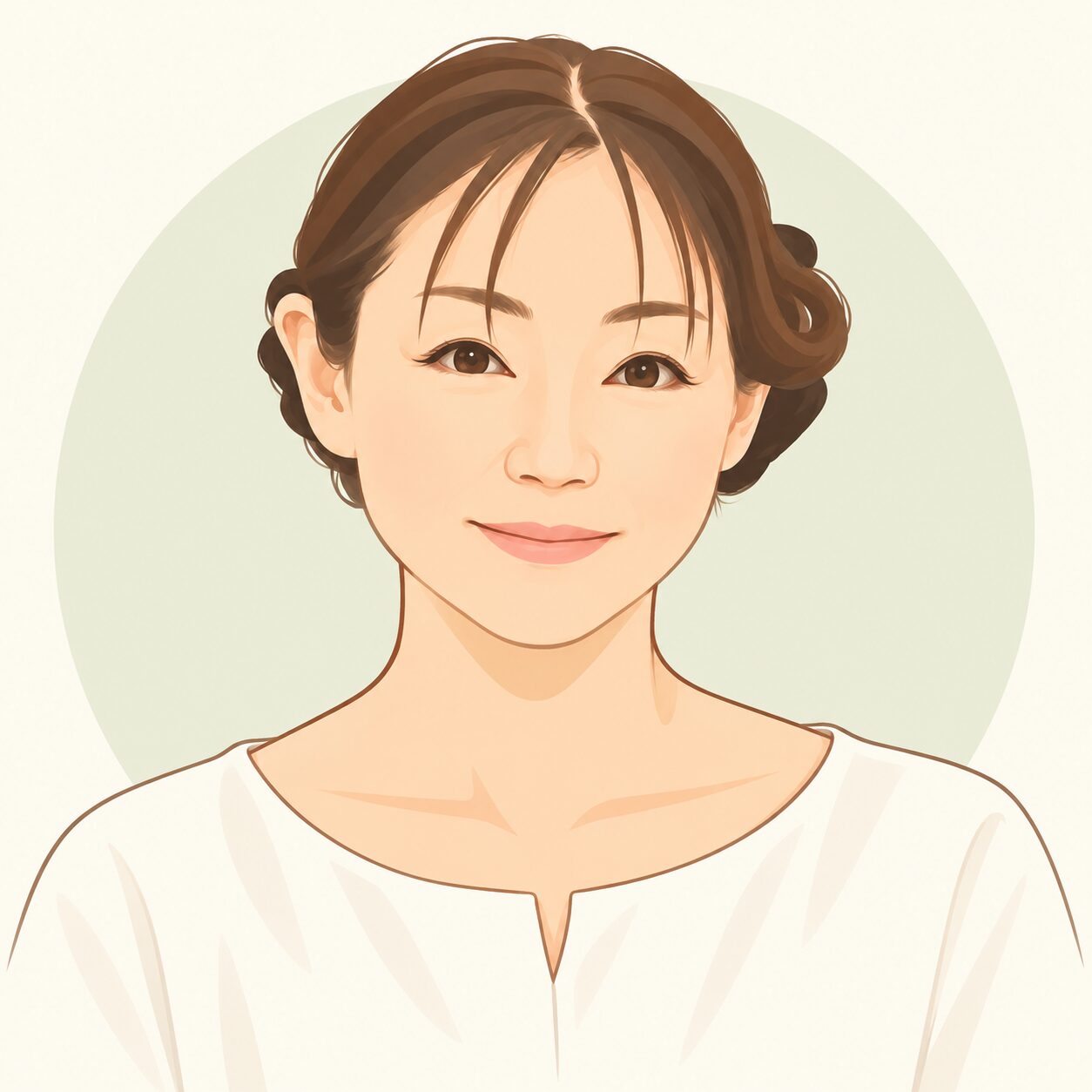 女性設計デザイナー 西川安奈の似顔絵