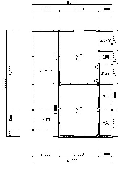 リノベーション前の間取り図